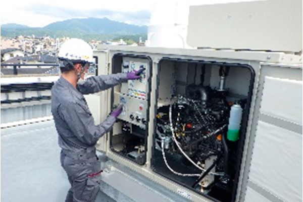 防災用自家発電設備の技術サービス、メンテナンス「もしもの時に備えて」