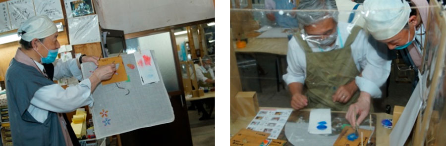 京の名工　西村良雄社長の筆さばきを伝授していただきました